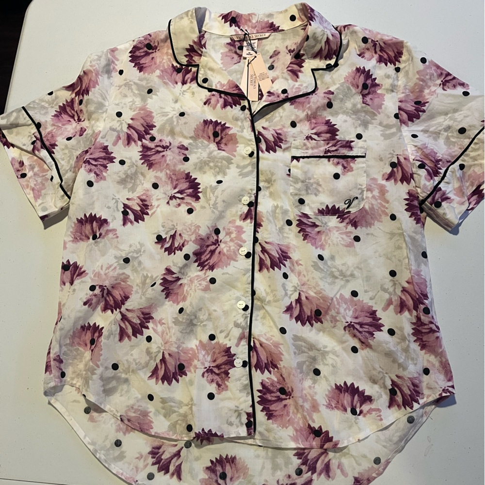 Victoria's Secret Floral Polka Dot Top